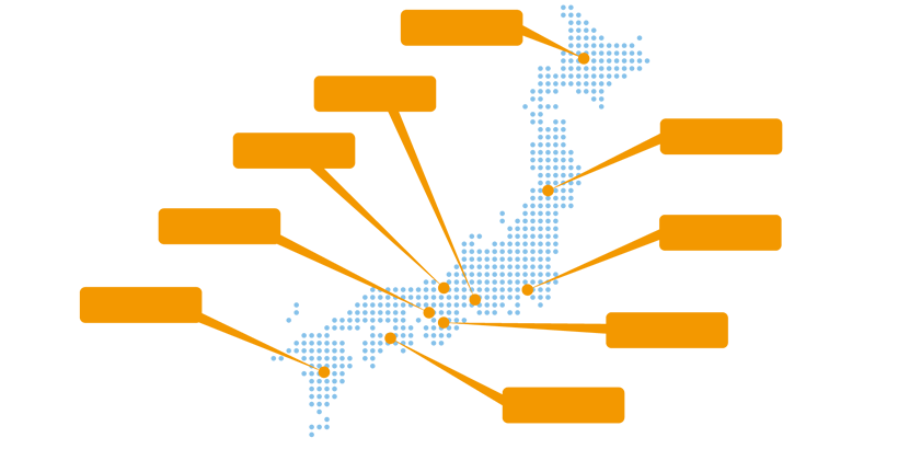 全国の指定回収協力会社-地図