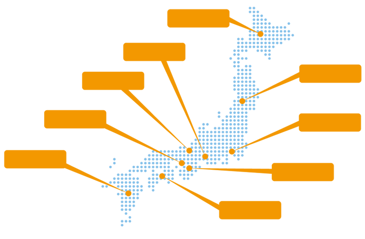 全国の指定回収協力会社-地図